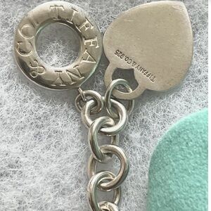 Tiffany, & co Silver Heart Charm Bracelet